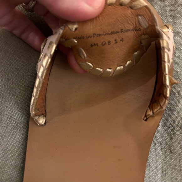 Jack Rogers Women's Leather Medallion Flat Sandals size 6 - Picture 3 of 4